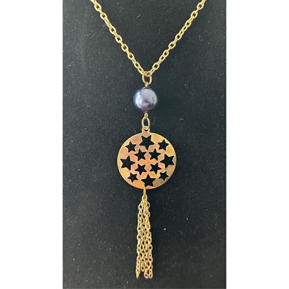 Fashion Necklace Gold Tone 26” - Picture 2 of 3